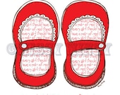 Every Girl Should Have A Pair of Red Shoes - Nursery Wall Art - Home Decor - Kids Wall Art - Archival Art Print 8x10