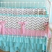 Candy Chevron Custom Crib bedding
