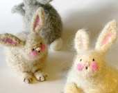 PATTERN-BOOKLET. A Knit & Felt Wool Bunnies Pattern