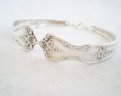 Spoon Bracelet, Vintage Silverware, Silver Spoon Bracelets, Vintage Wedding Jewelry Silver - MAGNOLIA 1951