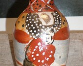 Satsuma- Japanese Satsuma Kyoto Earthenware Pottery Vase-Miniature - Rare Asian Antique