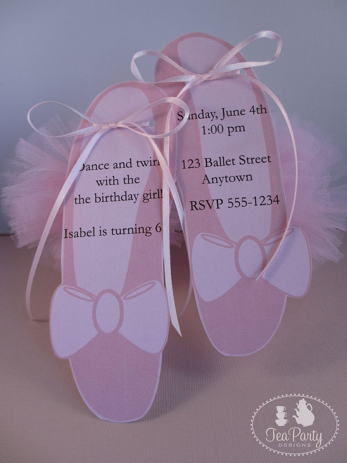 My Little Ballerina...Customized Ballet Slipper Party Invitations Il_570xn