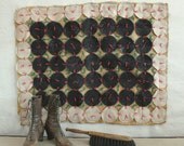 Rustic Antique Penny Style Rug Wall Hanging Mat