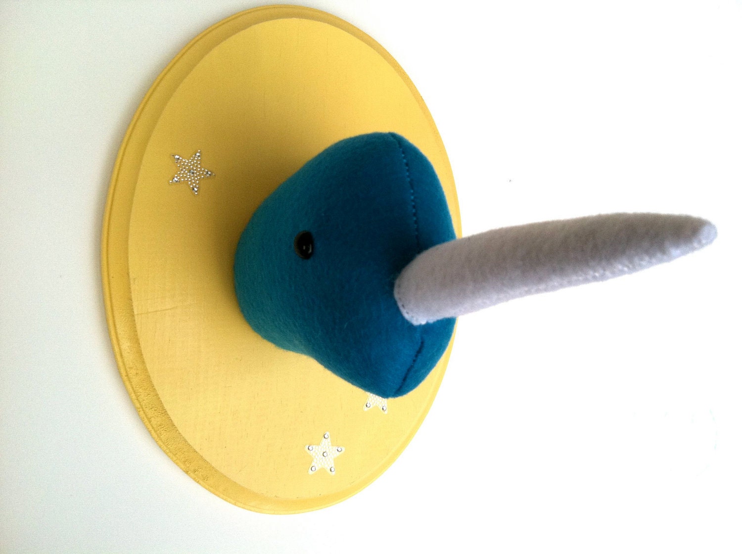 Narwhal felt taxidermy/faux taxidermy/trendy