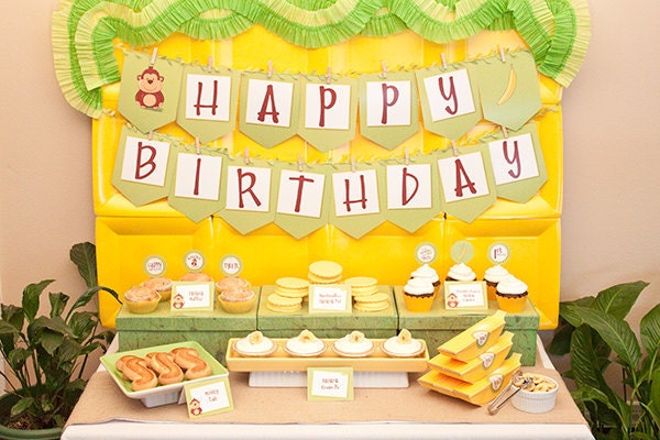 MONKEYING AROUND Birthday Collection - DIY Printable Décor