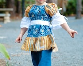 Girls Denim Double Ruffle Pants (sizes 7 to 11/12)