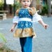 Girls Denim Double Ruffle Pants (sizes 7 to 11/12)