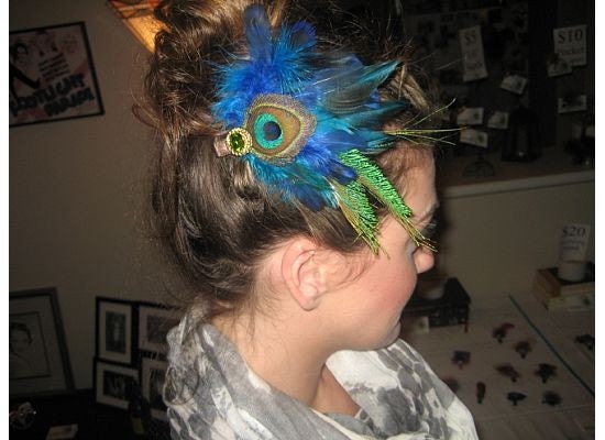 Custom Feather Hair Piece Made to Order