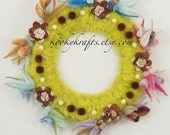 Front Door Wreath with Autumn and Woodland Theme FREE SHIPPING