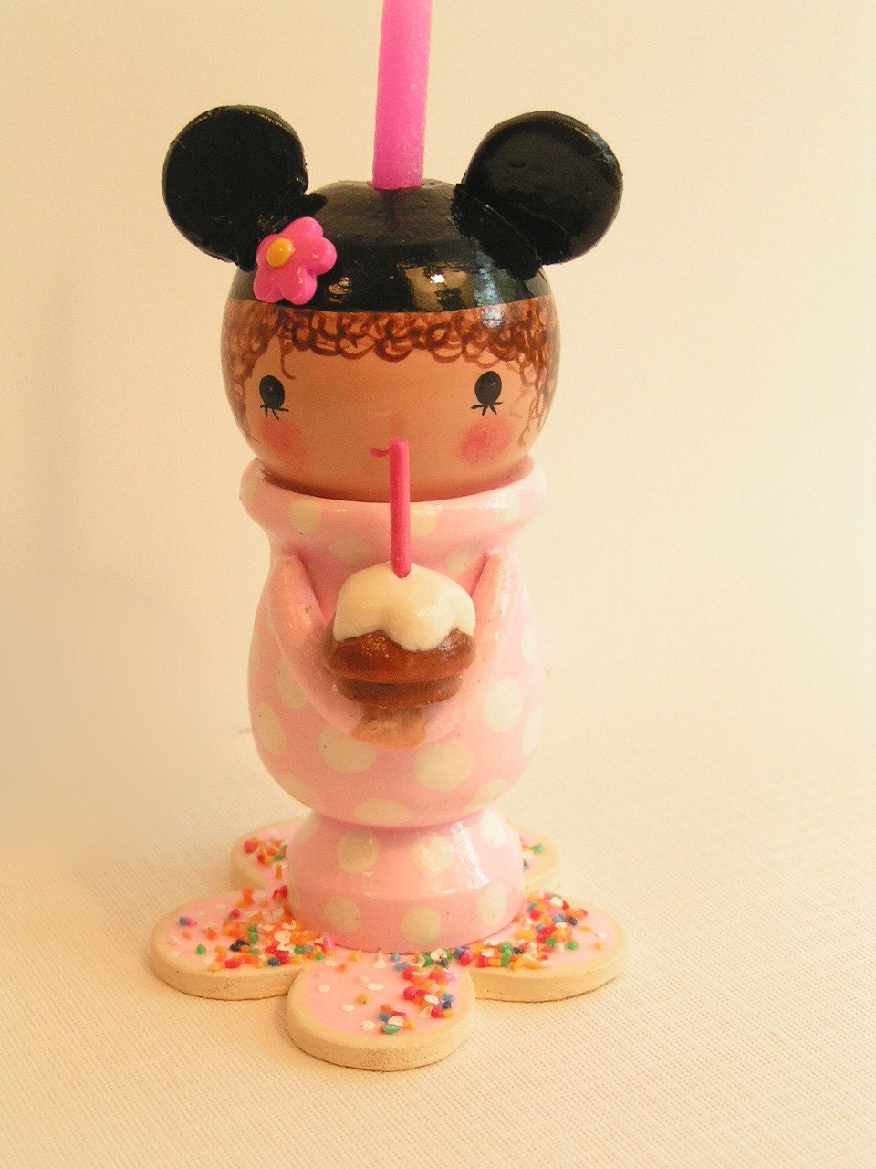 Available- Minnie Mouse Candle Holder Cake Decoration