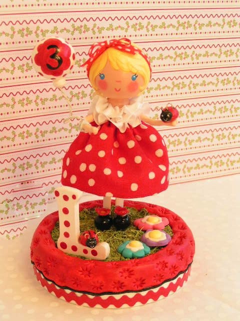 A Sweetiepie Cake Topper- Miss Ladybug and Friend Birthday