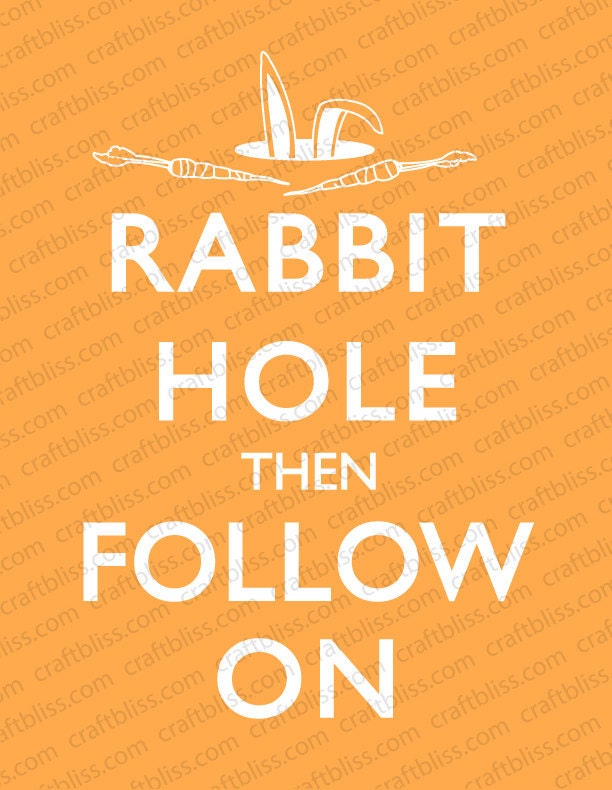 Decorative Alice in Wonderland Rabbit Hole Keep Calm and Carry On Inspired Digital INSTANT Download for Printing 8.5 x 11 Il_570xn