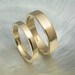 simple flat wedding bands in 14k yellow gold, white gold or rose gold