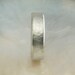 14k white gold hammered wedding band / wedding ring, comfort fit, 6mm wide