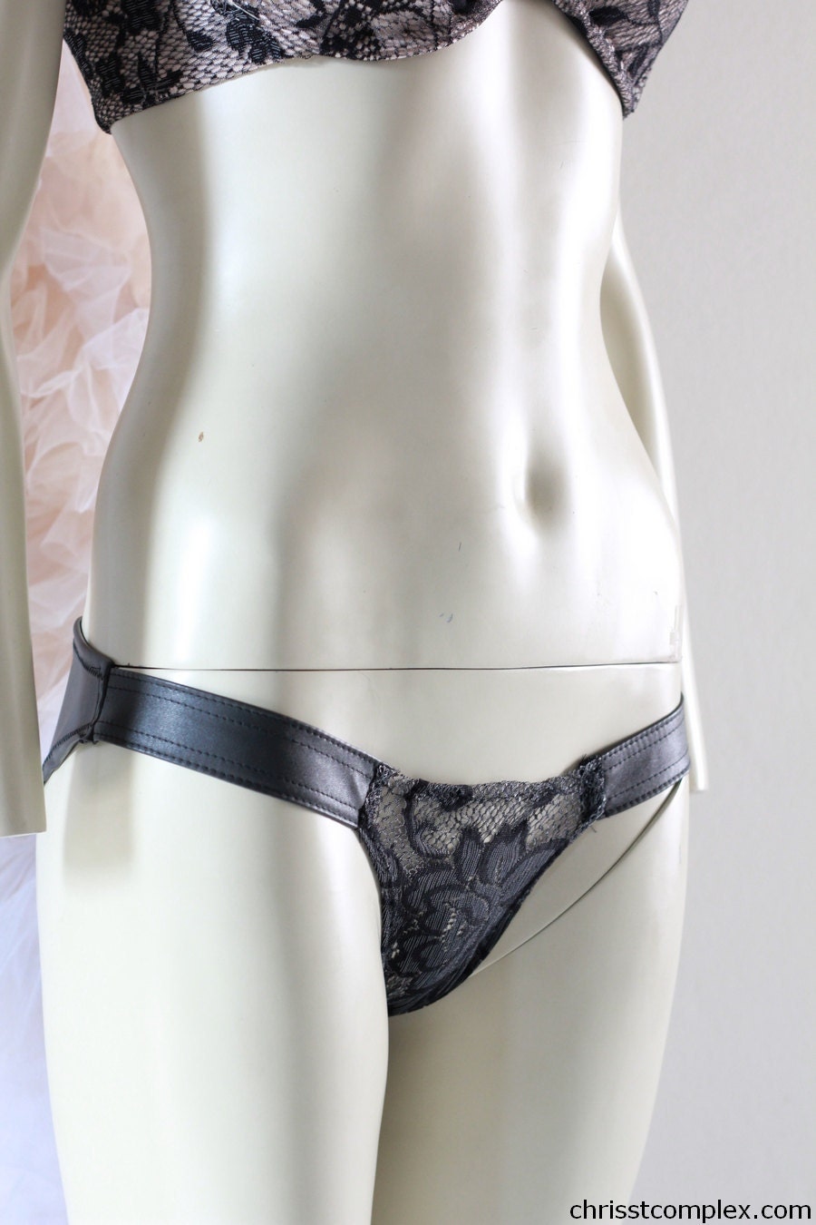 Victorian Steampunk Lingerie Panties Suspender Garters Knickers Leather ette Chrisst Unique Fashion  SPECIAL ETSY PRICE