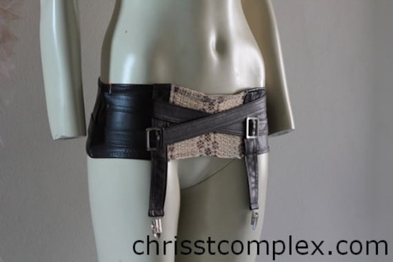 Steampunk Lingerie Suspender Girdle Garters Garter Belt Knickers Panties  Leather ette - Chrisst Unique Fashion - SPECIAL ONLINE PRICE