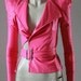 Barbie Pink Jacket leather look Pvc Belt Fashion Jacket Kawaii Japan 2ne1 Chrisst SPECIAL ETSY PRICE