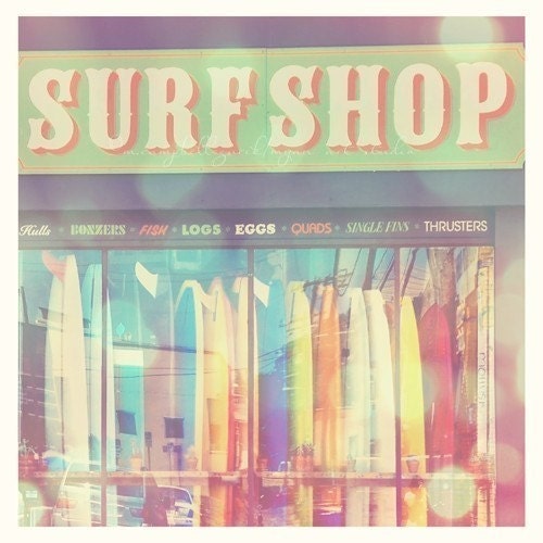 photography, surfboard, Seaside Summer, surf shop photograph, beach lovers surfer, pastels purple pink mint green kids room, California