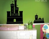 Wall decals CASTLE Vinyl stickers decor for kids Removable palace by Decals Murals