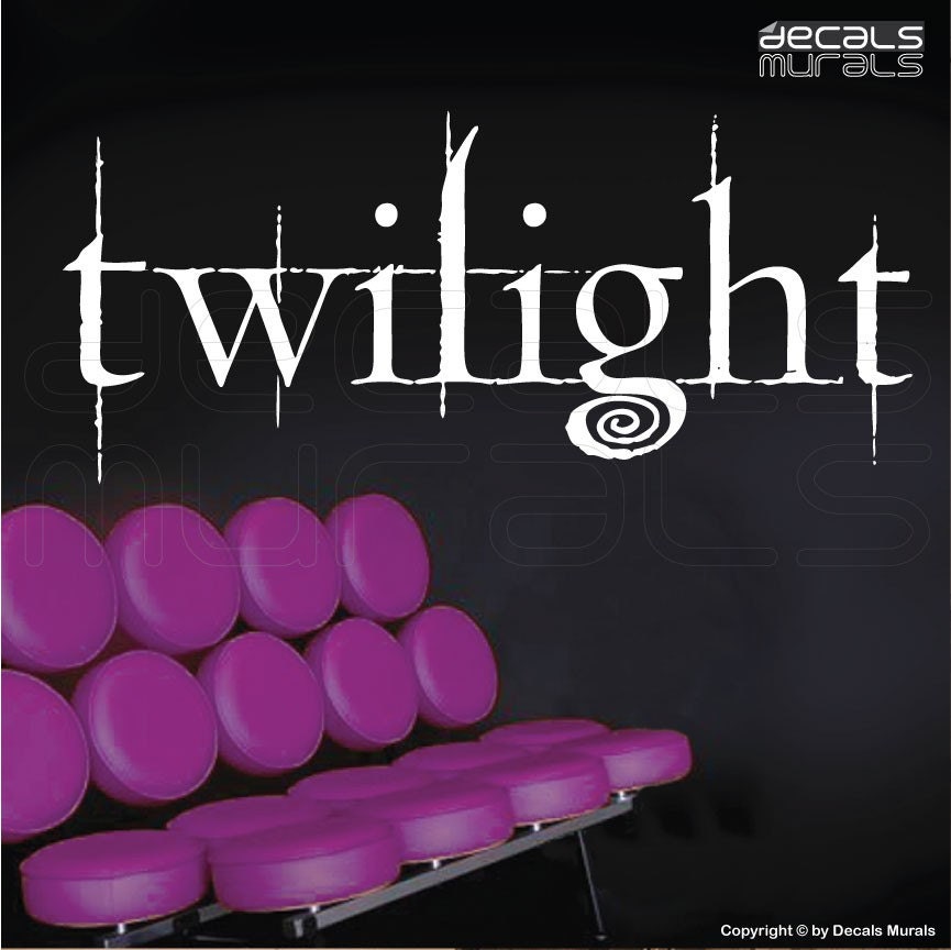 Wall decals TWILIGHT THE MOVIE Vinyl lettering surface graphics interior decor by Decals Murals  (13x28)