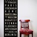 EUROPE Bus Scroll Art. Typography Poster. Canvas Subway Sign. Tram Scroll Print.  20.5 x 60