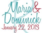 Custom Wedding Couple Monogram Personalized (M5)