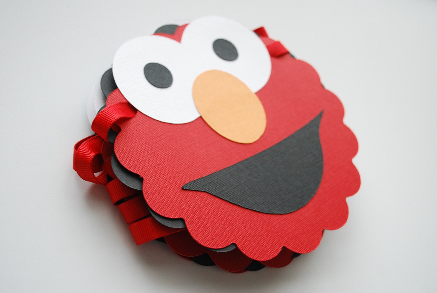 Elmo I am 1 Banner - I am 1 Elmo head banner Red and Black Birthday Banner A283