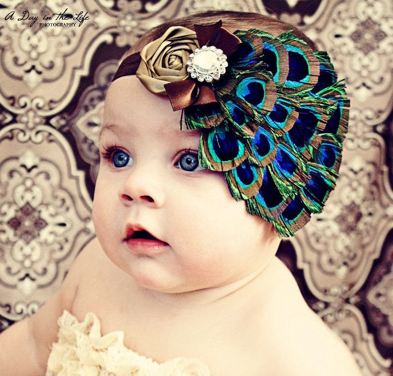 Peacock Feather Headband