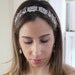 Antoinette - Rhinestone Ribbon Headband with a Vintage Flair
