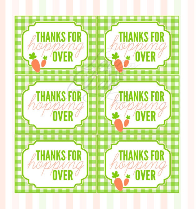 Hoppy Easter Party PRINTABLE Favor Tags (INSTANT DOWNLOAD) from Love The Day Il_170x135