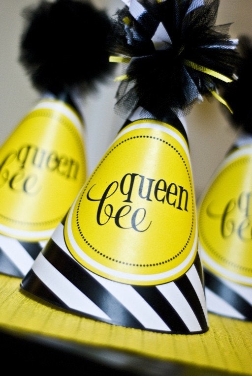 Bee PRINTABLE DIY Party Hat by Love The Day Il_570xn