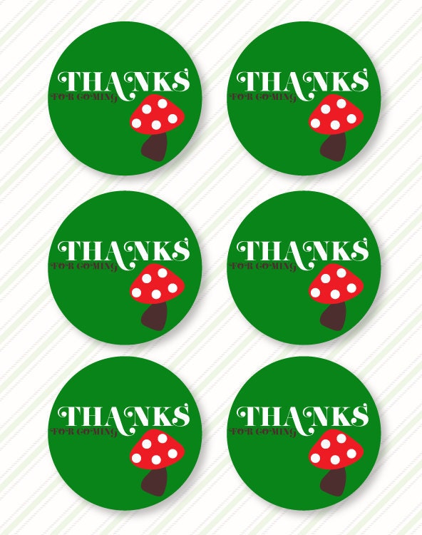 Woodland Party PRINTABLE Thank You Tags (INSTANT DOWNLOAD) from Love The Day