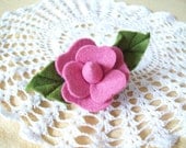 Felt Rose Hair Clip