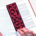 Leopard Print Cross Stitch Kit Hot Pink Bookmark