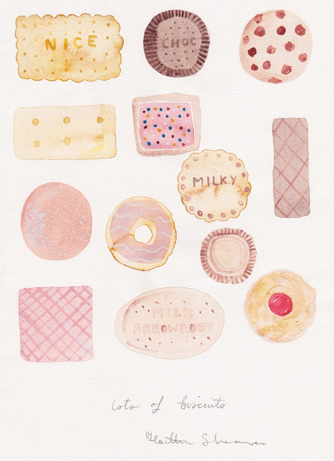 Biscuits, A4 cardstock print
