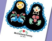 Custom Russian Doll Portrait for Wedding - Fully Personalized (8x10) Babushka Matryoshka