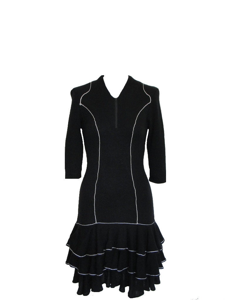 Surfer Girl / 1960s Dress / 60s Dress / Black Dress / Wetsuit