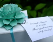 The Rosetta Paper Flowers - Tiffany Blue - Pack of 50 - Made To Order - Box  and Tag are NOT included - but available upon request