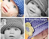 CROCHET Hat PATTERN - Daisy Cloche - All sizes included - Vintage style boutique hat - Sell your finished items - Easy - pdf 105