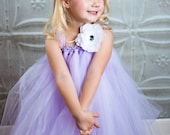 Lavender Flower Girl Tutu Dress