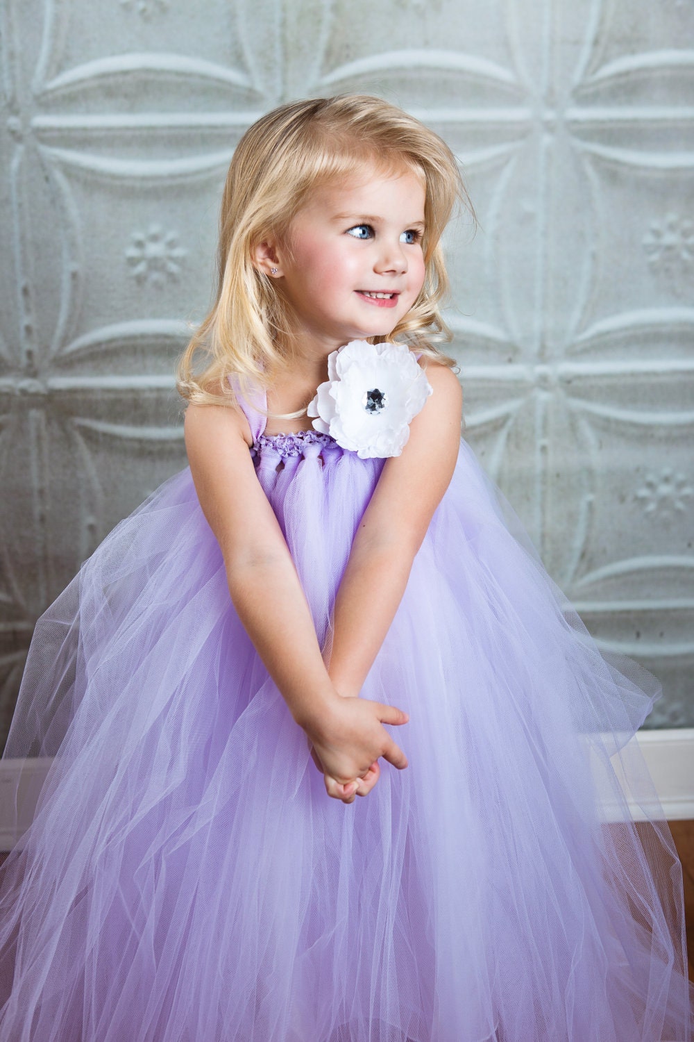 Lavender Flower Girl Tutu Dress