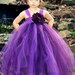 Decadently Purple Flower Girl Tutu Dress