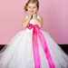 Anna Flower Girl Tutu Dress with Hot Pink Sash