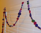 Felted Wool Garland Confetti Garland Upcycled Eco Friendly