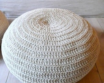Floor Cushion Crochet- ecru