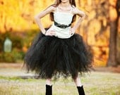 Ivory and Black Lace Flower Girl Dress--Tutu--Lace and Rhinestone Accents--Weddings-Pageants-Portraits--Vintage Hollywood Feel--Many Colors