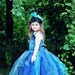 Peacock Flower Girl Dress--Tutu--Satin Corset Top w Handmade Flowers----Weddings-Pageants-Portraits