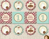 PRINTABLE Boy Milk & Cookies Party Circles (Personalized) Il_170x135