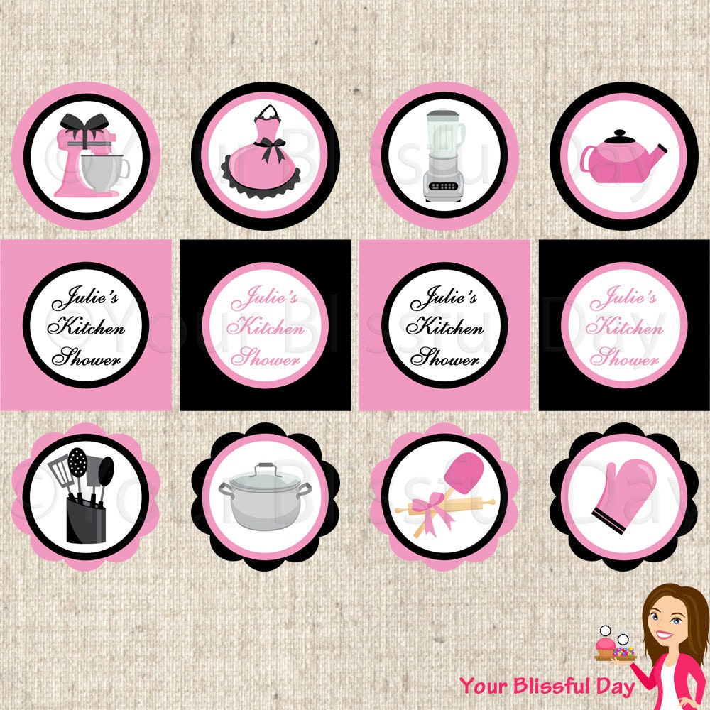 PRINTABLE Kitchen Bridal Shower Party Circles (Personalized) Il_570xn