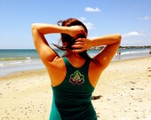 SALE - Teal Neon Henna Racerback Tank Top